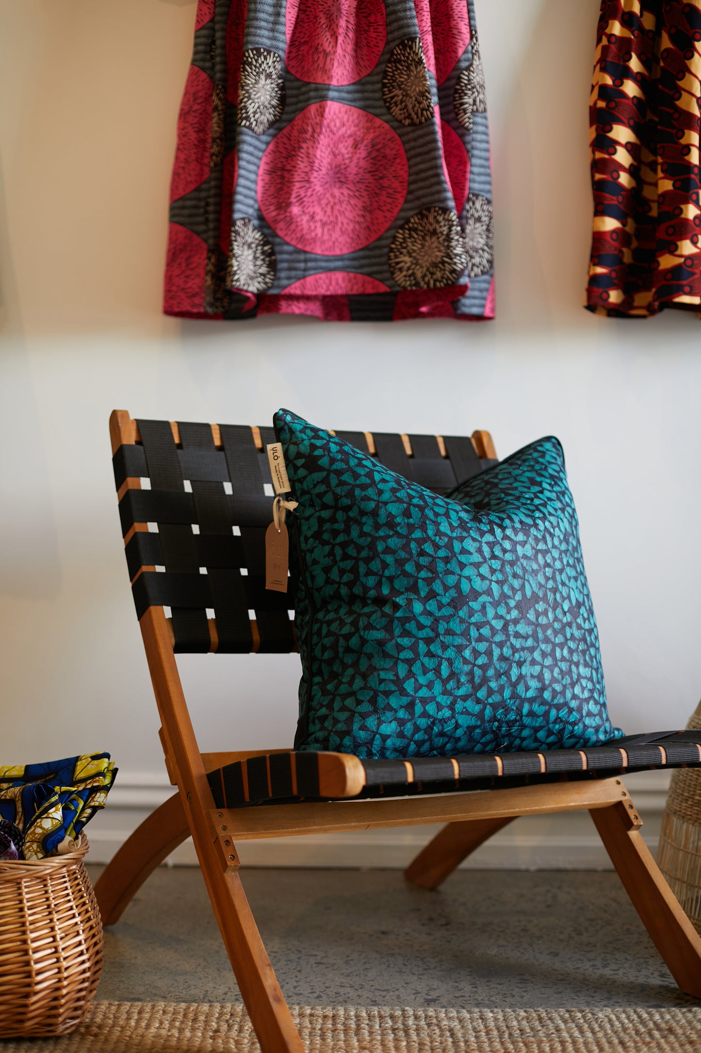 Organic Cotton, Large Cushion, Emerald