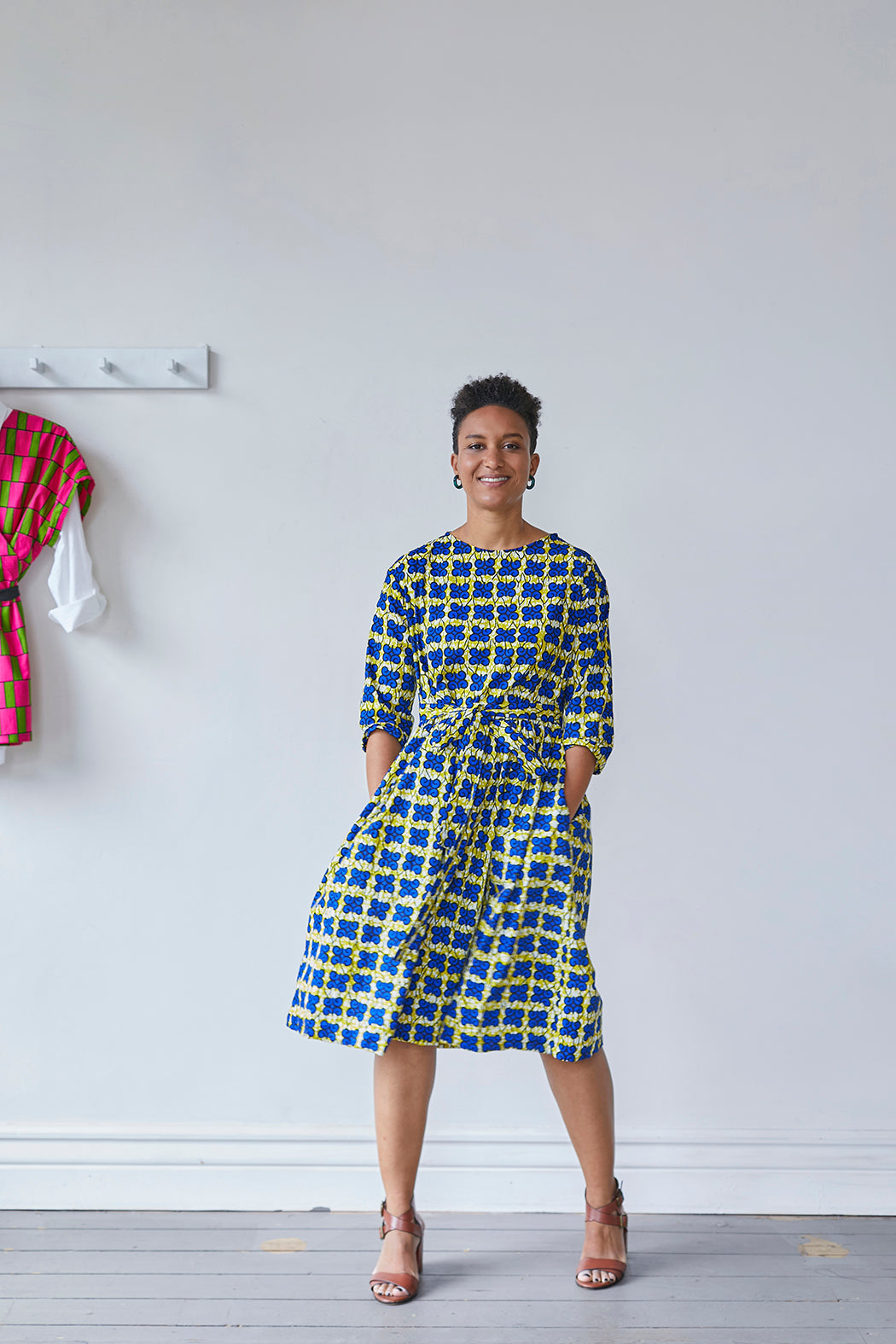 Smock Dress - Blue Butterfly