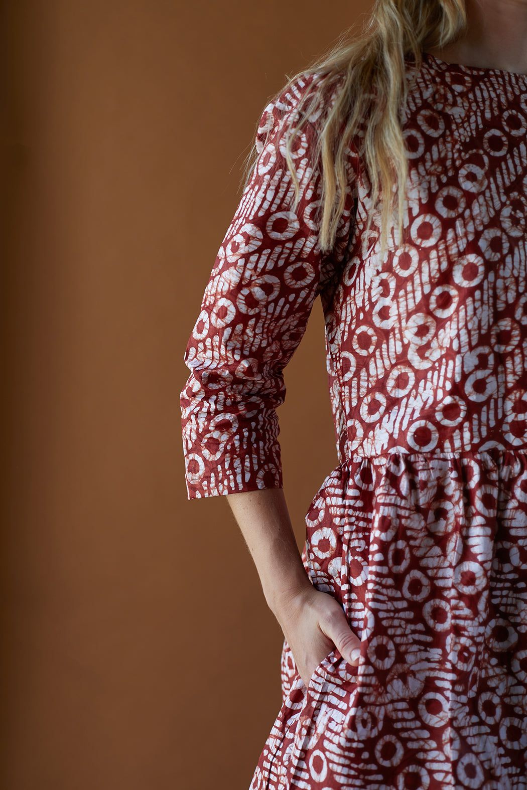 Day Dress, Mixed Rust