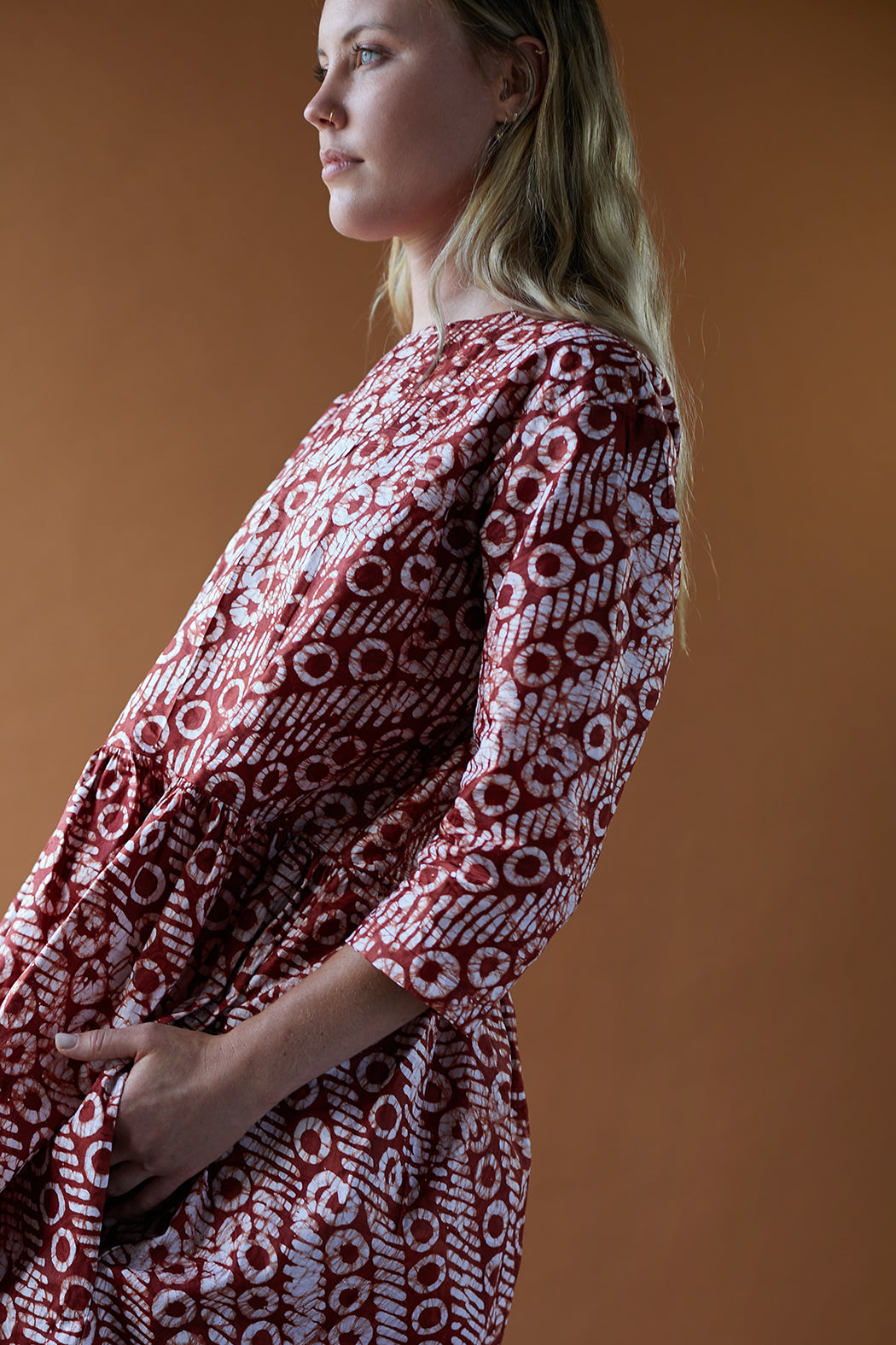 Day Dress, Mixed Rust