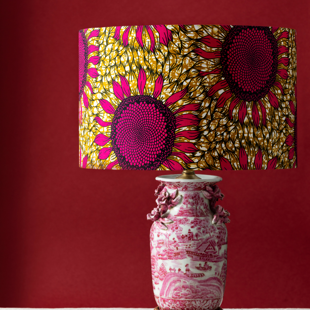 Purple drum lamp deals shade