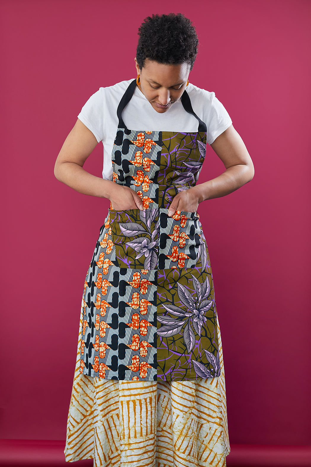 Wax Print Kitchen Apron – African Palm