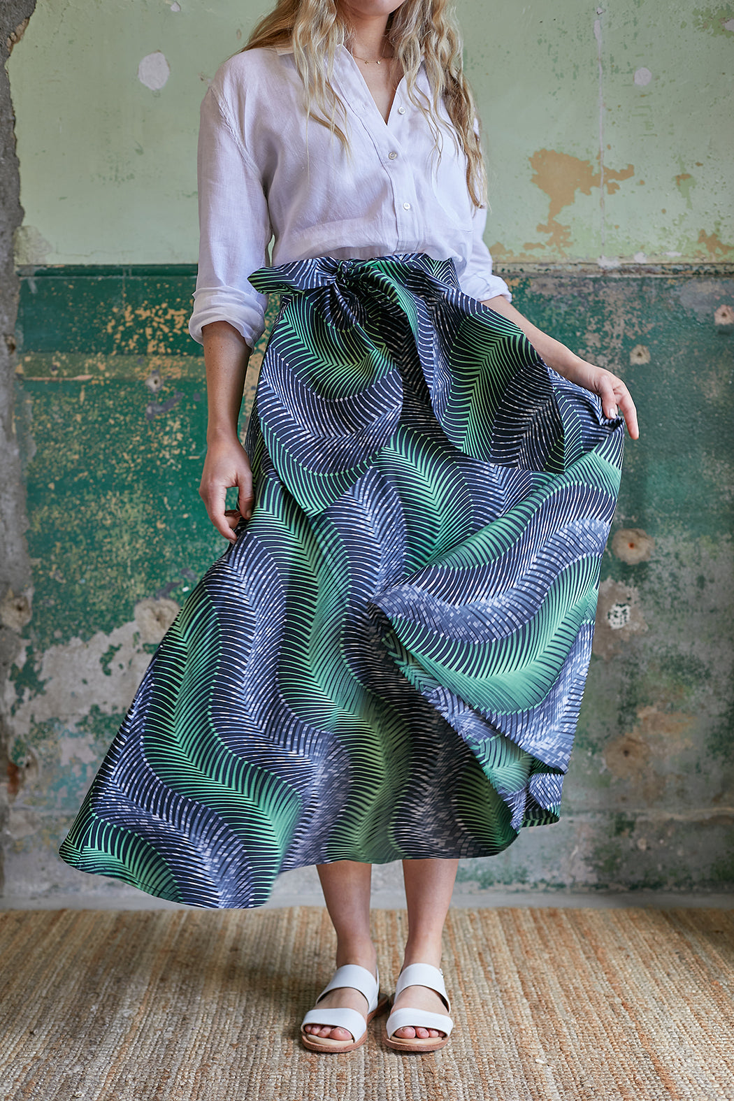 Black and white hotsell striped skirt with roses